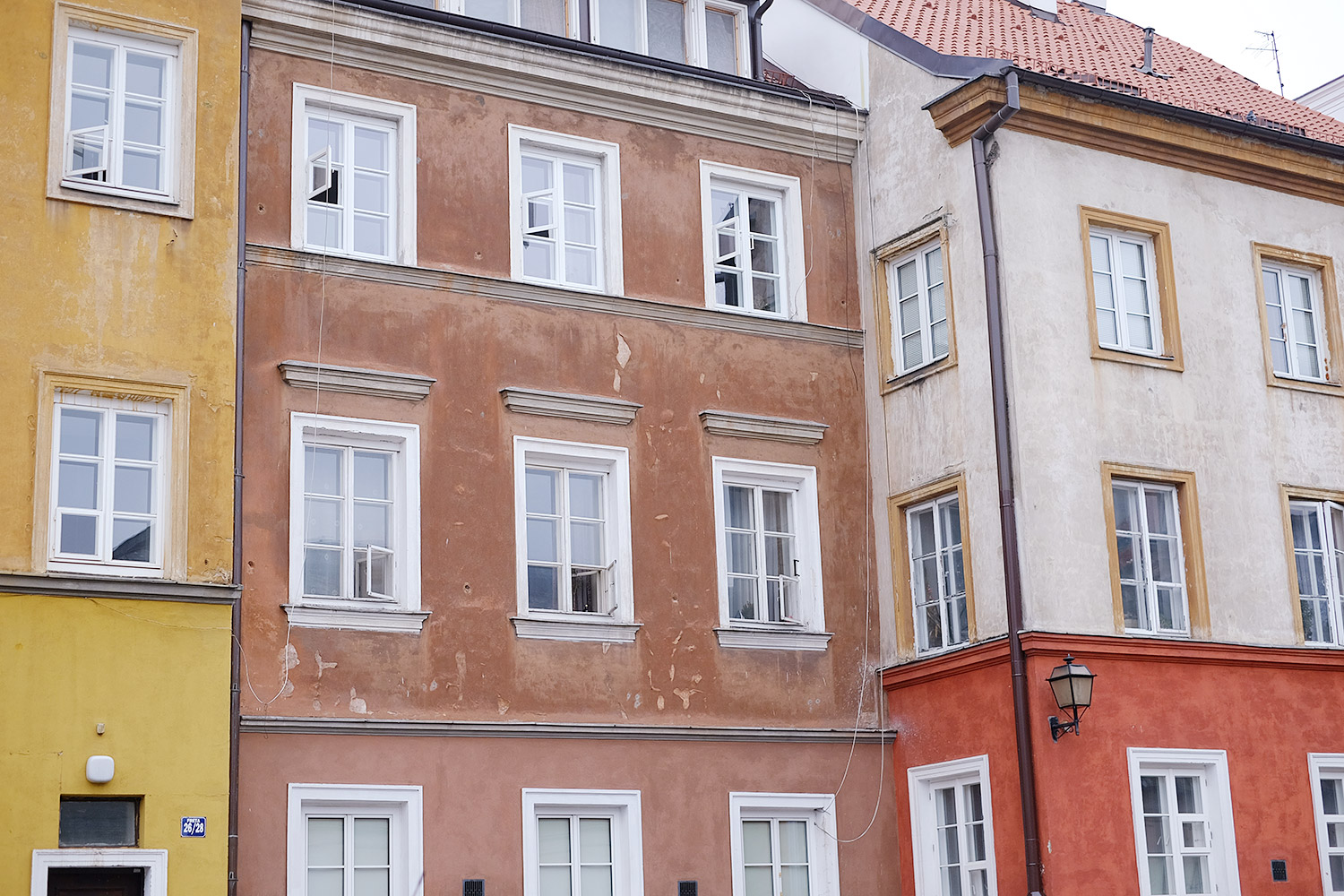 Farben der Häuser in der Altstadt