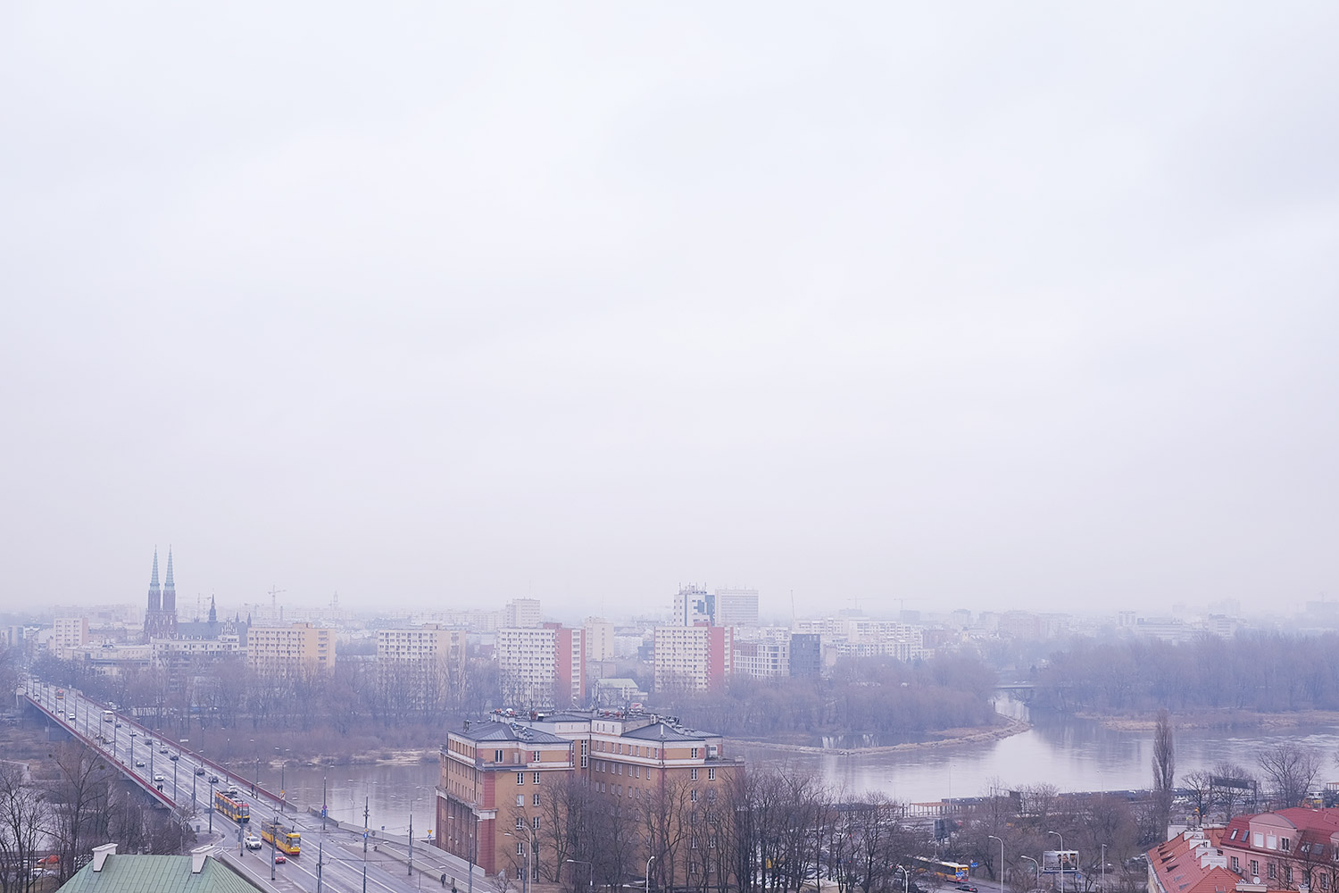 Blick über die Weichsel und Praga